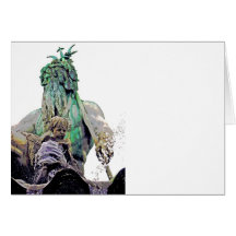 Neptunes Fountain, Alexanderplatz,Close(1) Greeting Cards