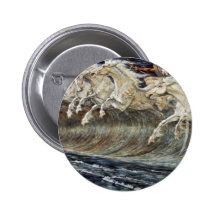 Neptune'S Horses By Crane Walter Pinback Button