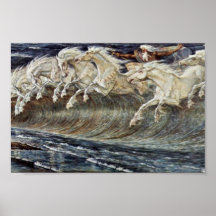 Neptune'S Horses By Crane Walter Posters