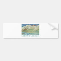 NEPTUNE'S HORSES RIDE THE WAVES BUMPER STICKER