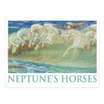NEPTUNE'S HORSES RIDE THE WAVES POST CARDS