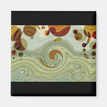 Neptune's MOONS - Abstract Refrigerator Magnets