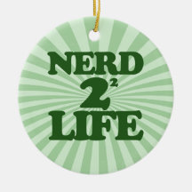 Nerd 4 Life in Green Christmas Ornament
