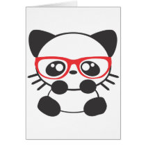 Nerd Cat Greeting Card