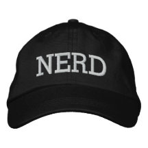 NERD EMBROIDERED BASEBALL CAPS