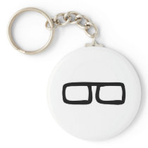 nerd eyeglasses key chain