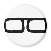 nerd eyeglasses fridge magnet