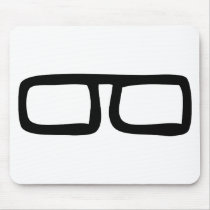 nerd eyeglasses mouse mat