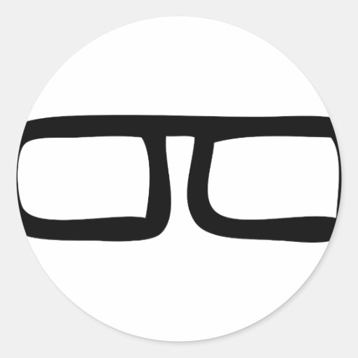 nerd eyeglasses sticker