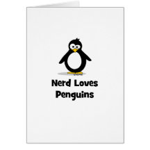 Nerd Loves Penguins Card