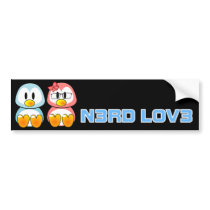 Nerd Valentine: Computer Geek Leet Speak Love Bumper Sticker