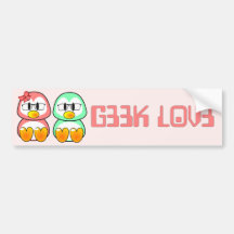 Nerd Valentine: Computer Geek Leet Speak Love Bumper Stickers