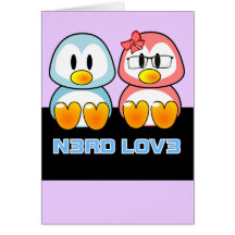 Nerd Valentine: Computer Geek Leet Speak Love Greeting Cards