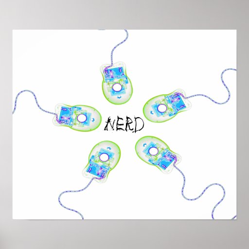 NERD - X-Ray Computer Mice Original Negative Poster