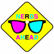 nerd zone nerds ahead CMYK geek Acrylic Cut Out