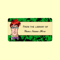 Nerdy Guy Book Labels labels