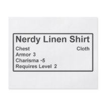 Nerdy Linen Roleplay Geek Gamer Armour Shirt Flyer