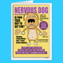 Nervous Dog Magazine funny birthday card cards