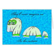 Nessie's Diguise - Halloween Greeting Cards