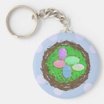 Nest of Easter Eggs Key Chains