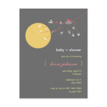 Nesting Bird + Family | *05 | Baby Shower Postcard