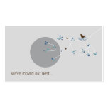 Nesting Bird + Family Blue Custom New Home Address Business Card Templates