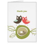 Nesting Owl Family Couple's Baby Shower Thank You Cards