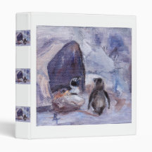 Nesting Penguins Vinyl Binder