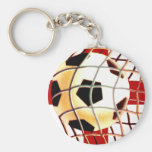 Net and ball England Soccer gifts Keychain