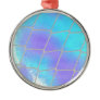 Net background with light blue ornaments