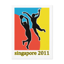 Netball player Singapore 2011 Post Card