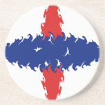 Netherlands Antilles Gnarly Flag coasters