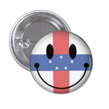 Netherlands Antilles Smiley Pinback Button