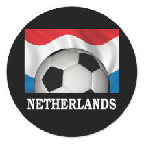 Netherlands Football Round Stickers