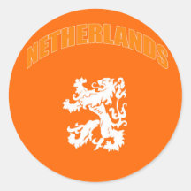 Netherlands Lion 2010 football Dutch Leeuw Gifts Round Sticker