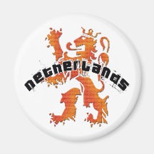 Netherlands lion logo refrigerator magnet