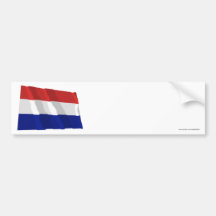 Netherlands Waving Flag Bumper Sticker