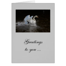 Nettoyez le cygne carte de vœux