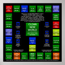 NETTOYEZ LE NOUVEAU JEU DE SOCIÉTÉ DU MONDE (L'ÉDI POSTER