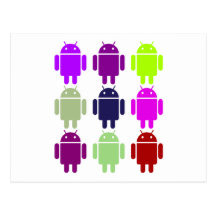 Neuf insecte Droids (couleurs pourpres multiples a Carte Postale