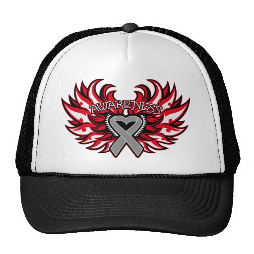 Neurological Disorders Awareness Heart Wings Mesh Hat