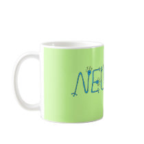 Neuron Mug - blue on green with violet border