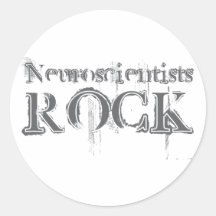 Neuroscientists Rock Round Sticker