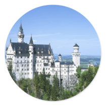Neuschwanstein Castle Bavaria Round Stickers