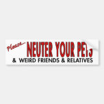 Neuter Bumper Sticker