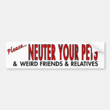 Neuter Bumper Sticker