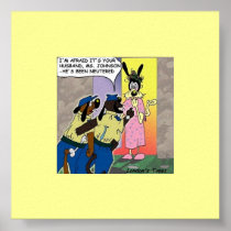 Neutered Dog Funny Cartoon Poster