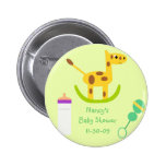 Neutral Giraffe Toy Button Baby Shower Favours