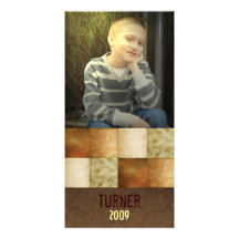 Neutral grunge block photo card
