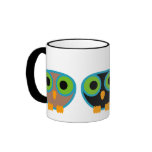 neutral retro OWL of wisdom novelty teacher gift mugs